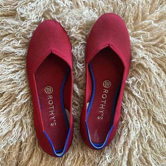 Rothy's The Flat - Scooter Red  Size 8.5 - Picture 4 of 9